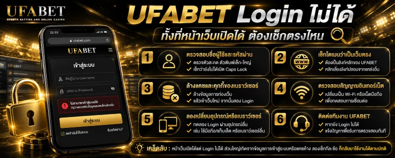 เข้า UFABET มือถือ ไม่ได้
